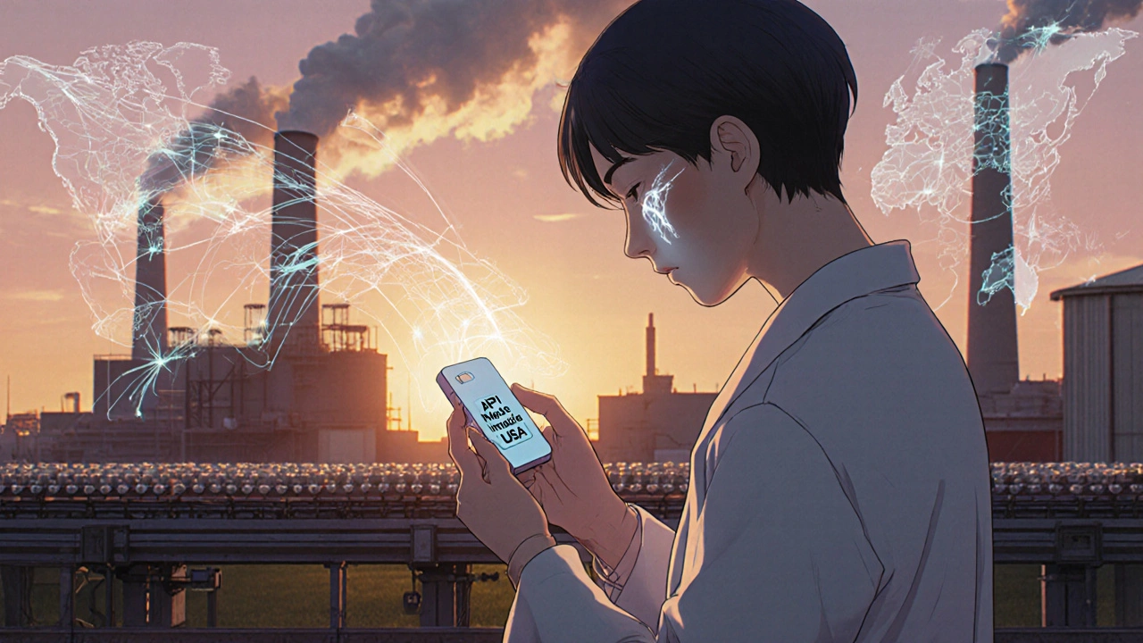 ペンシルベニアの工場で米国製ジェネリック薬が製造される夕景