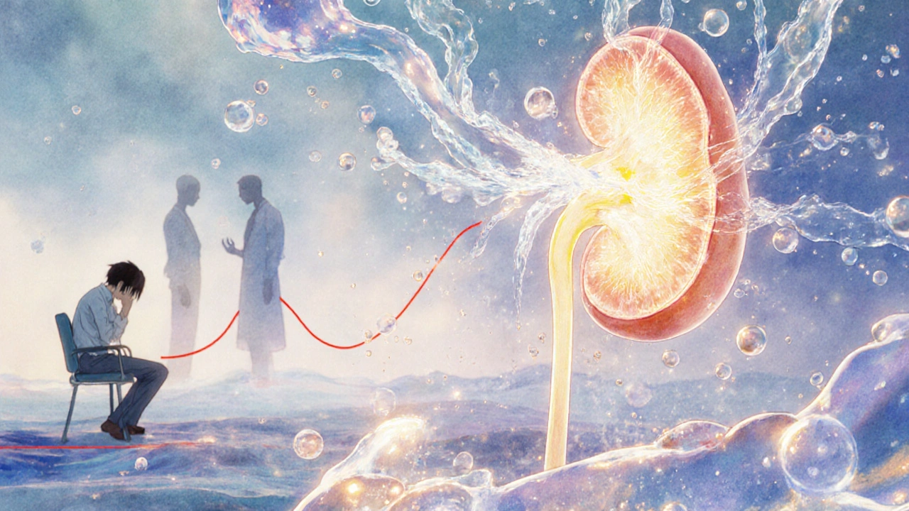 SGLT2阻害薬の利尿作用：脱水、めまい、血圧への影響