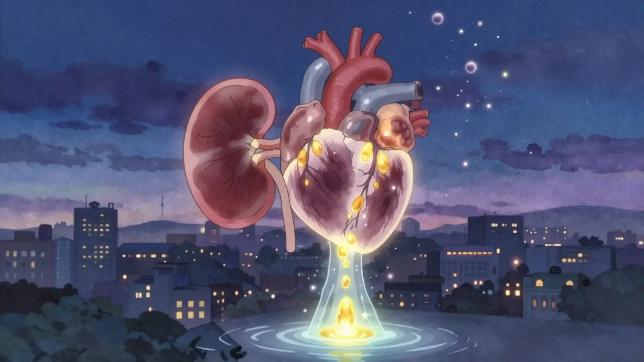 SGLT2阻害薬の2型糖尿病における心臓と腎臓への利点