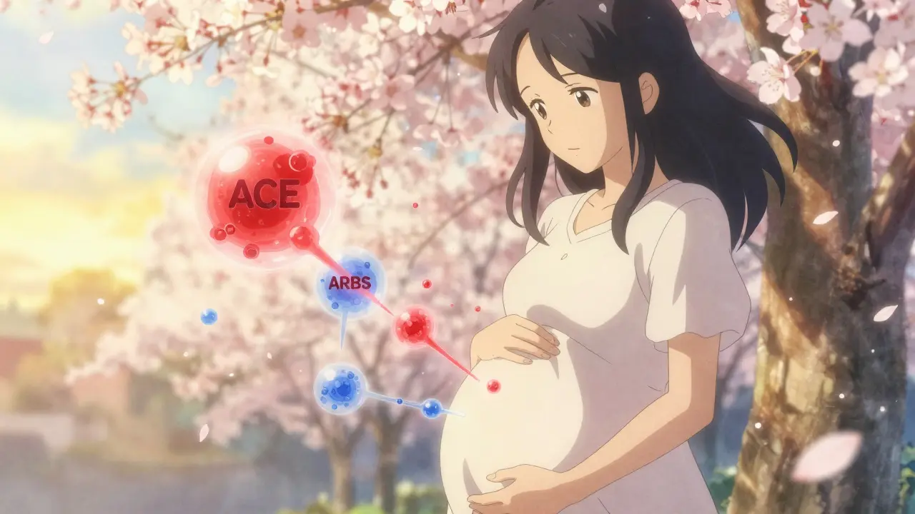 妊娠中におけるACE阻害薬やARBの胎児リスクと代替療法
